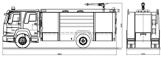 消防車(chē)上裝結(jié)構(gòu)圖 消防車(chē)上裝結(jié)構(gòu)圖
