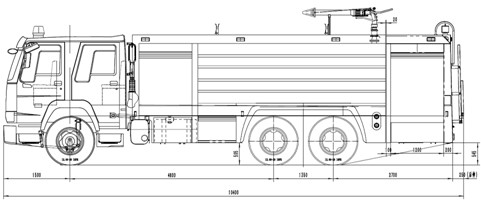 消防車上裝結構圖 消防車上裝結構圖
